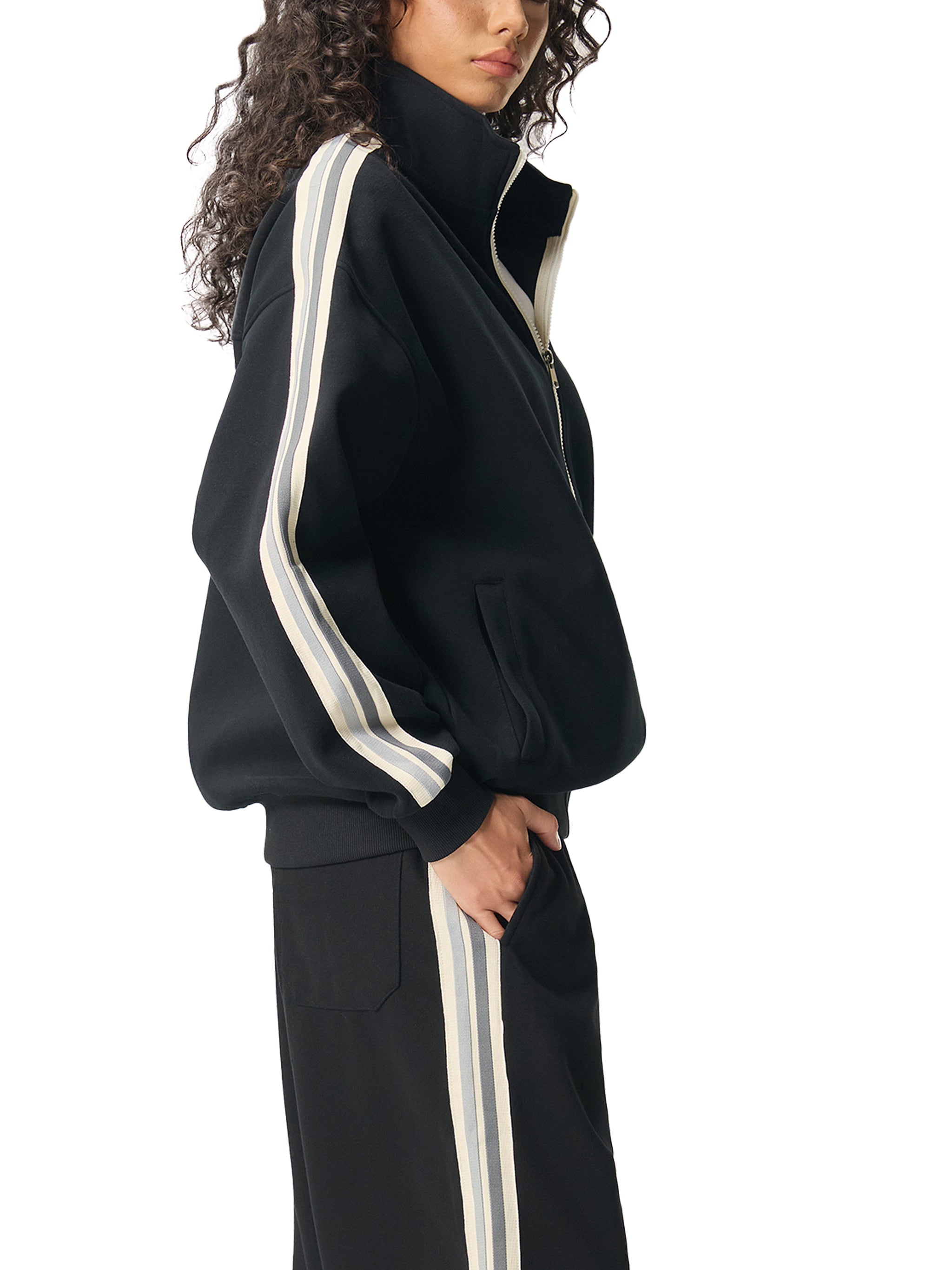 F.C.R.B. STAND COLLAR STRIPE JACKET Sサイズ Contrast Side-Stripe Stand Collar Jacket – ABC Wear