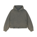 Vintage Washed Frayed-Hem Hoodie