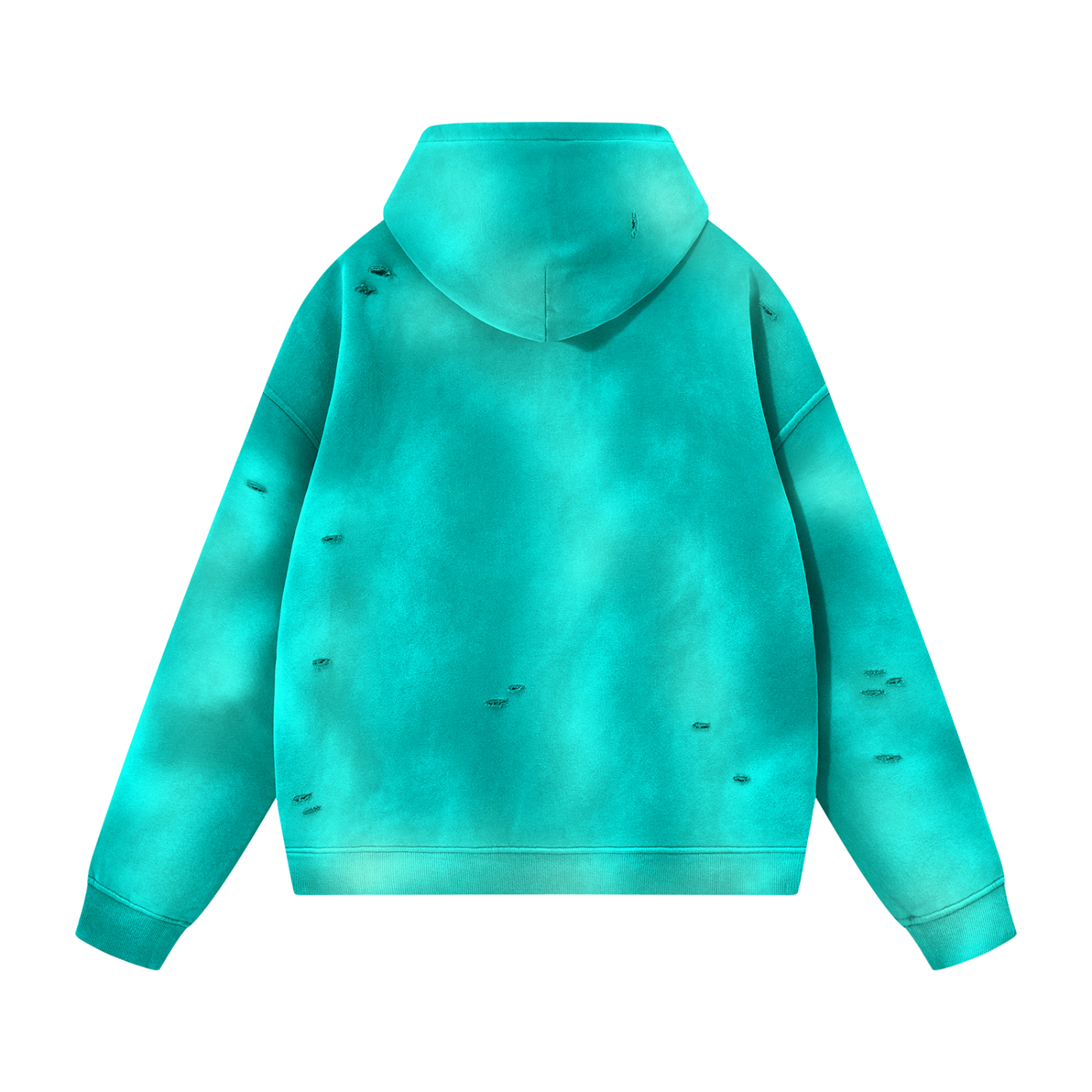 Unisex Sunfade Frayed Fleece Hoodie
