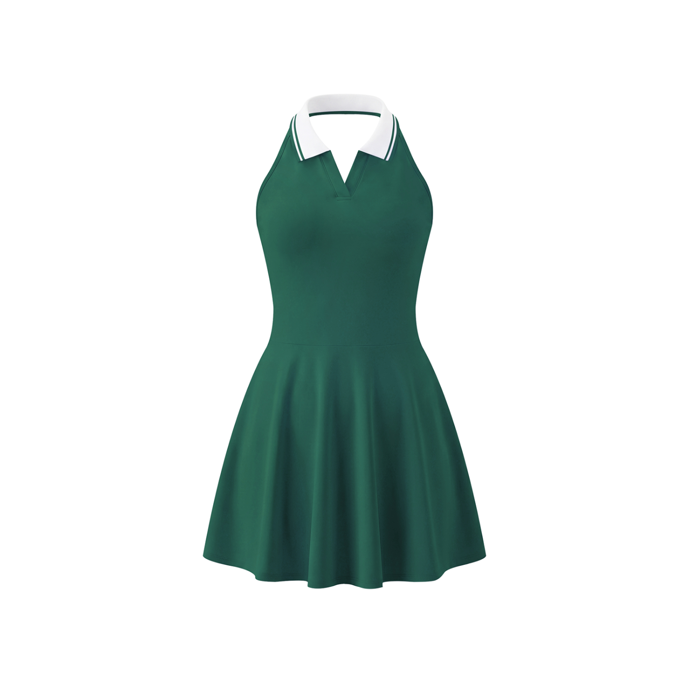 Women's Collared Halter A-Line Tennis Dress