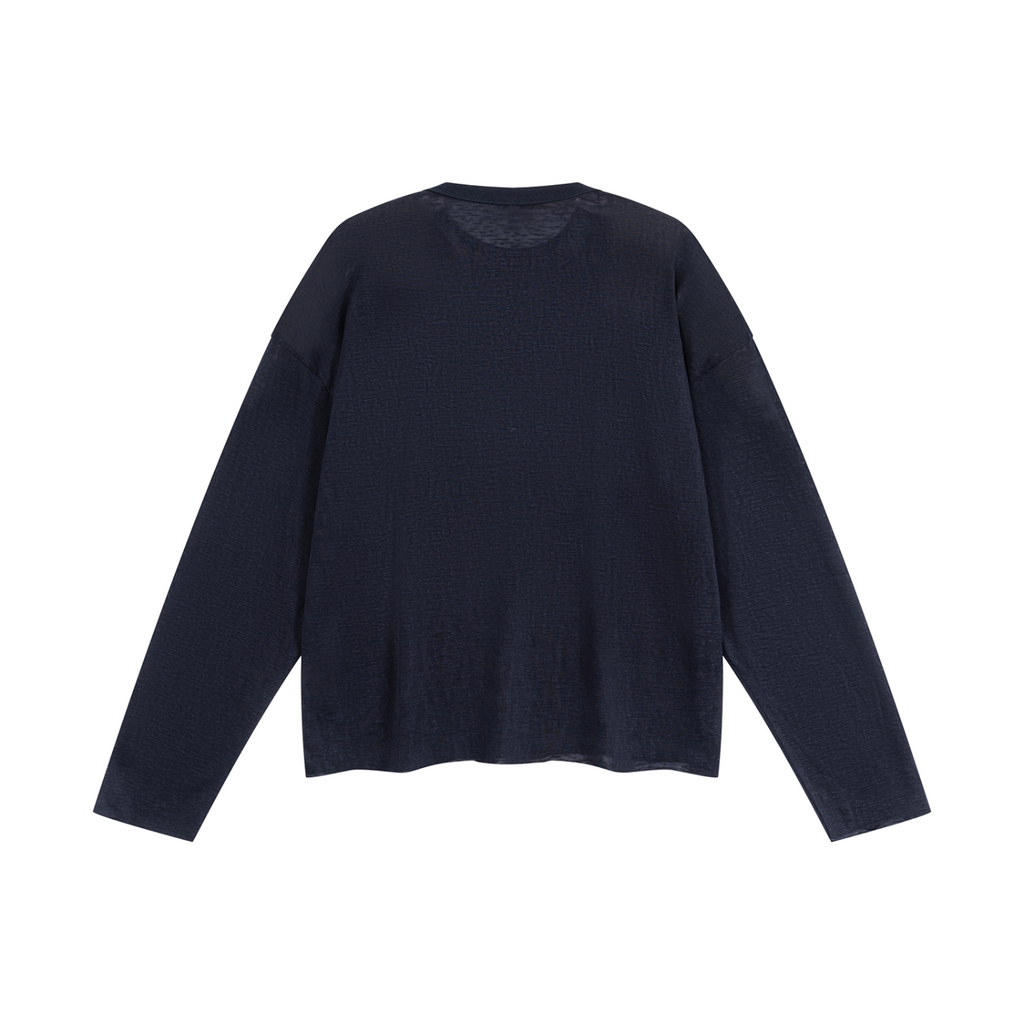 Unisex Raw Edge Long Sleeve T-Shirt