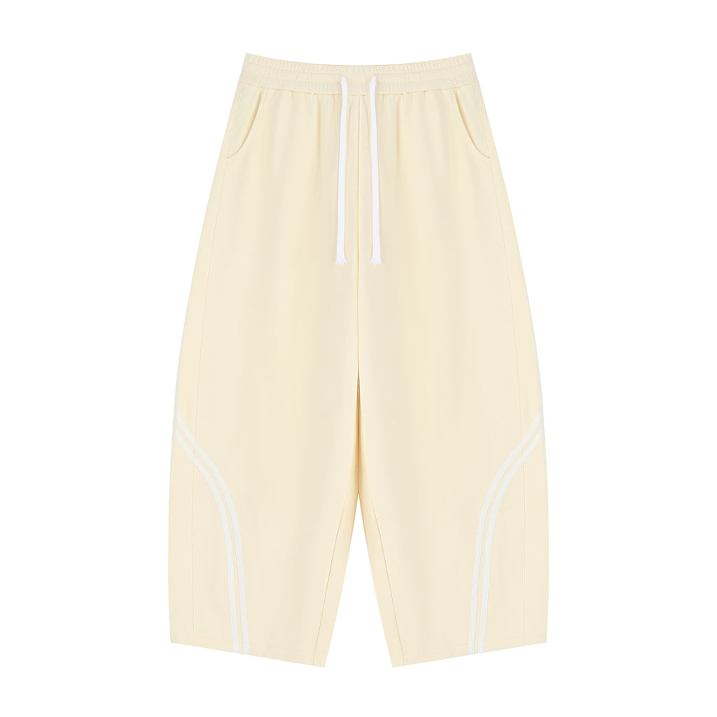 Unisex Wide Leg Piping Sweatpants