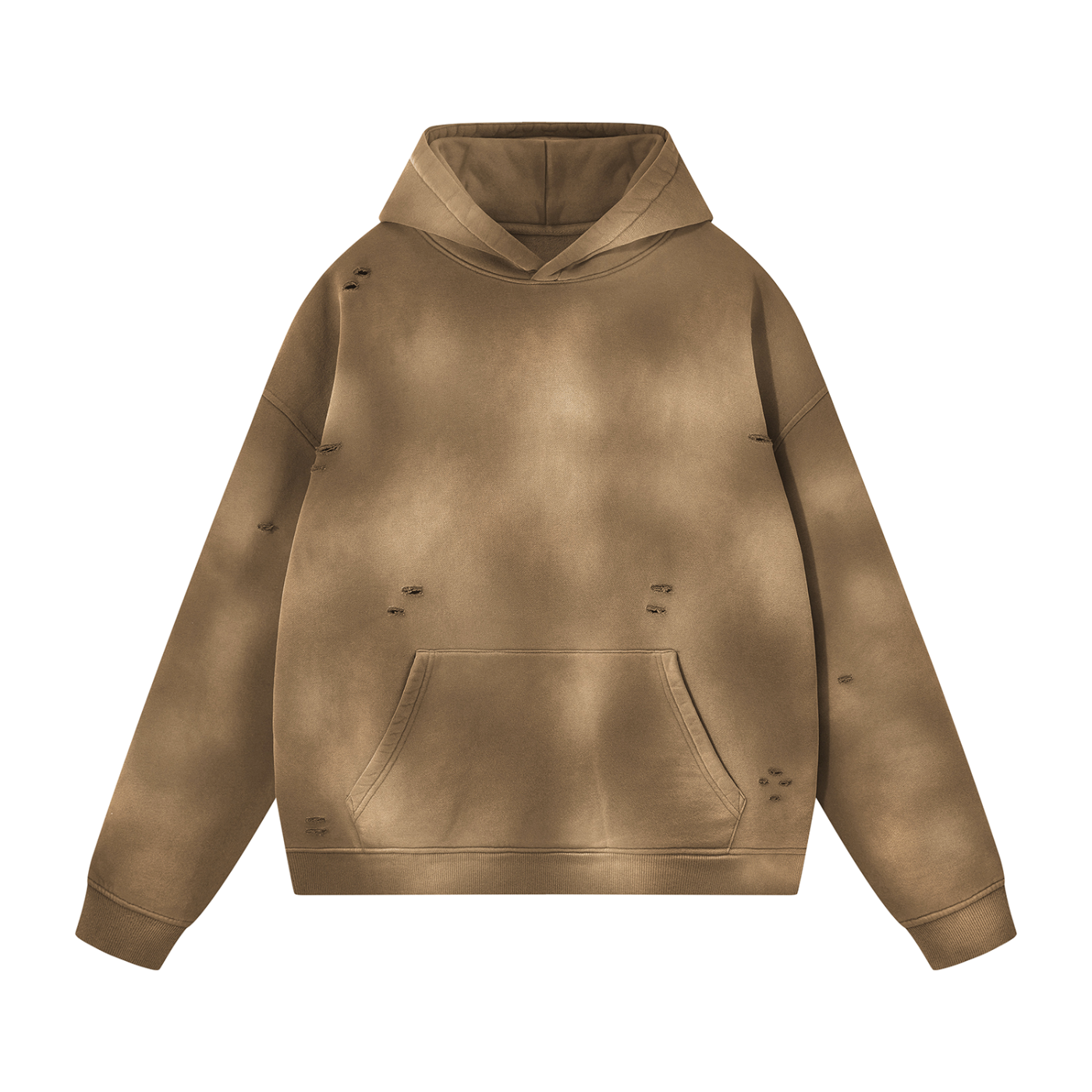 Unisex Sunfade Frayed Fleece Hoodie