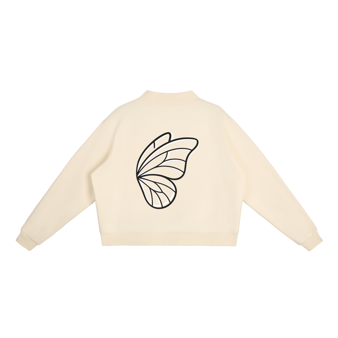 Essential Fleece Mock-Neck Crew Sweatshirt