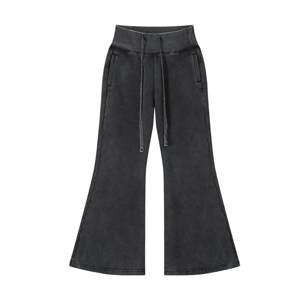 Vintage Washed Flared Fleece Pants