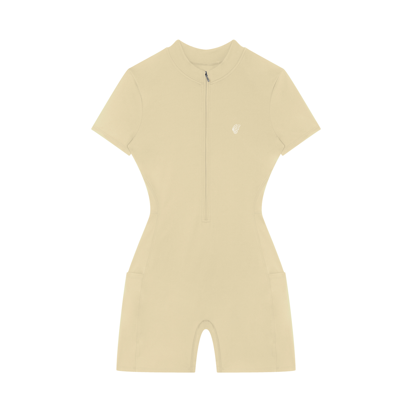 Women's Quarter-Zip Short Sleeve Romper