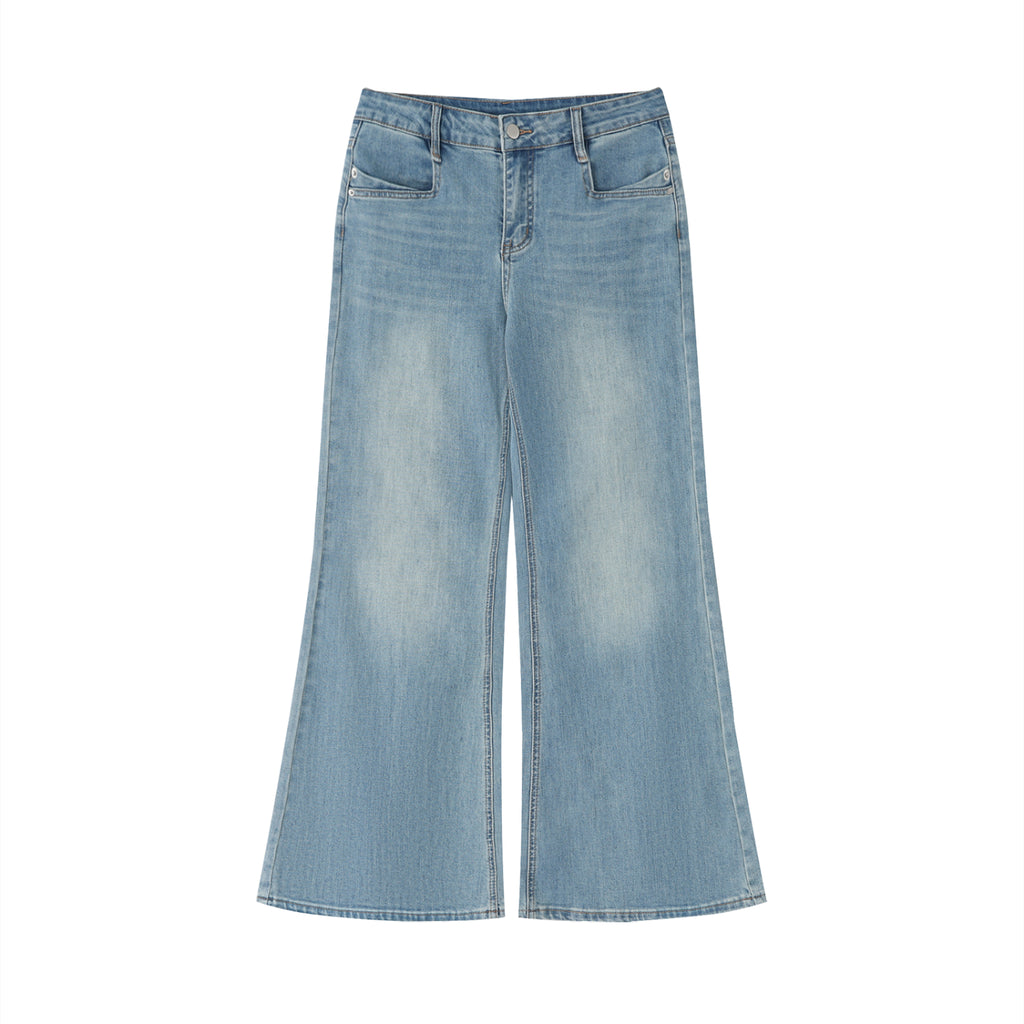 Women's Vintage Wash Flared Leg Jeans