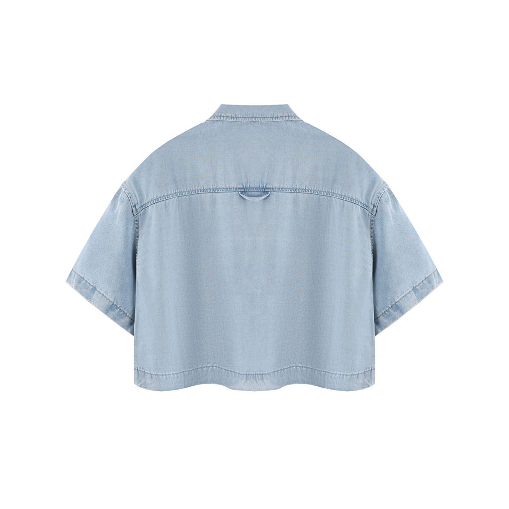 Women's Vintage Wash Boxy Cropped Shirt