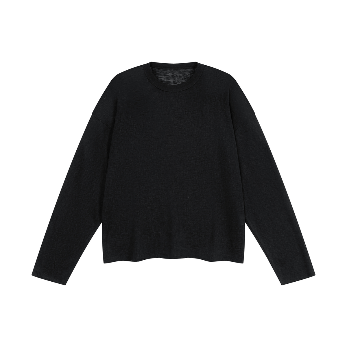 Unisex Raw Edge Long Sleeve T-Shirt