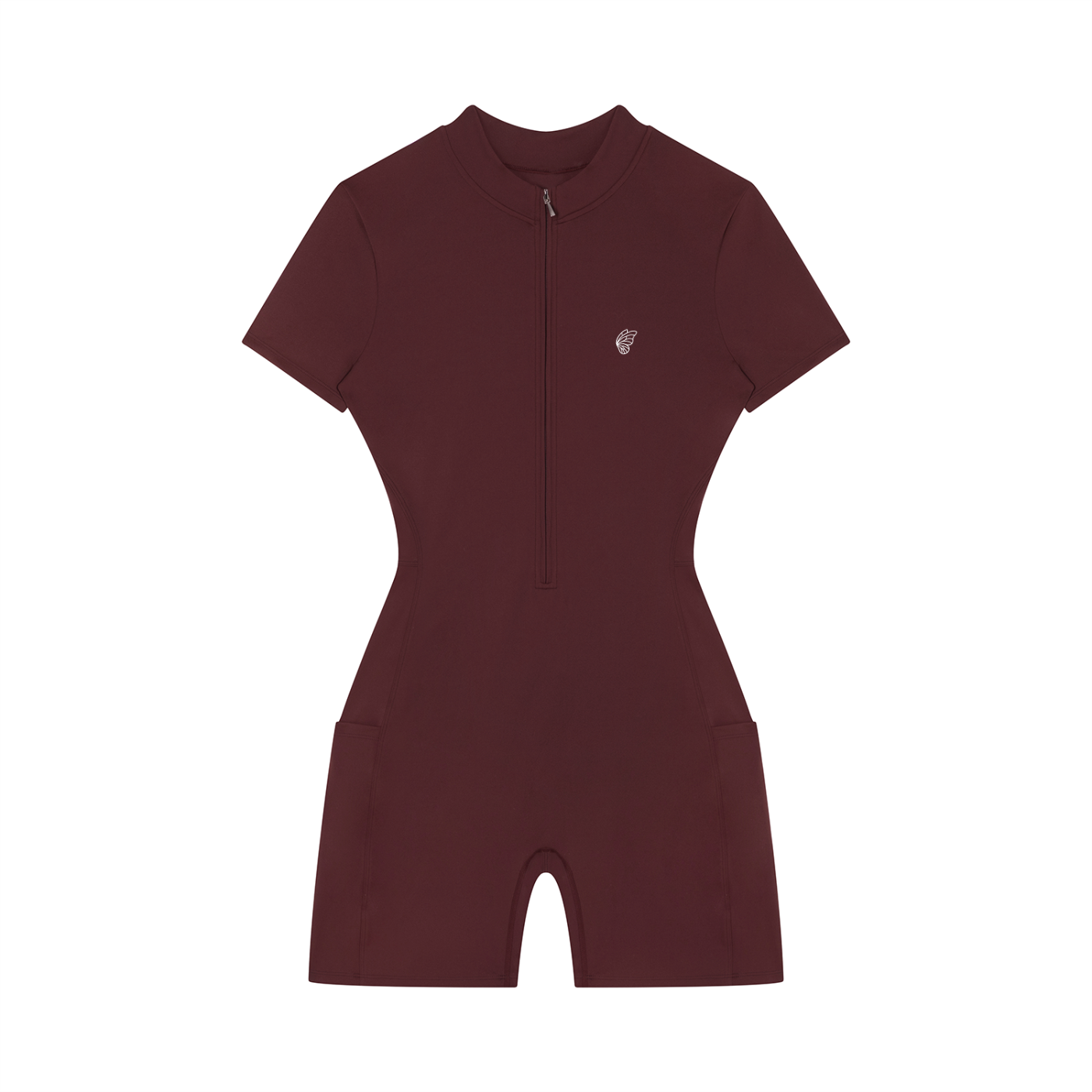 Women's Quarter-Zip Short Sleeve Romper