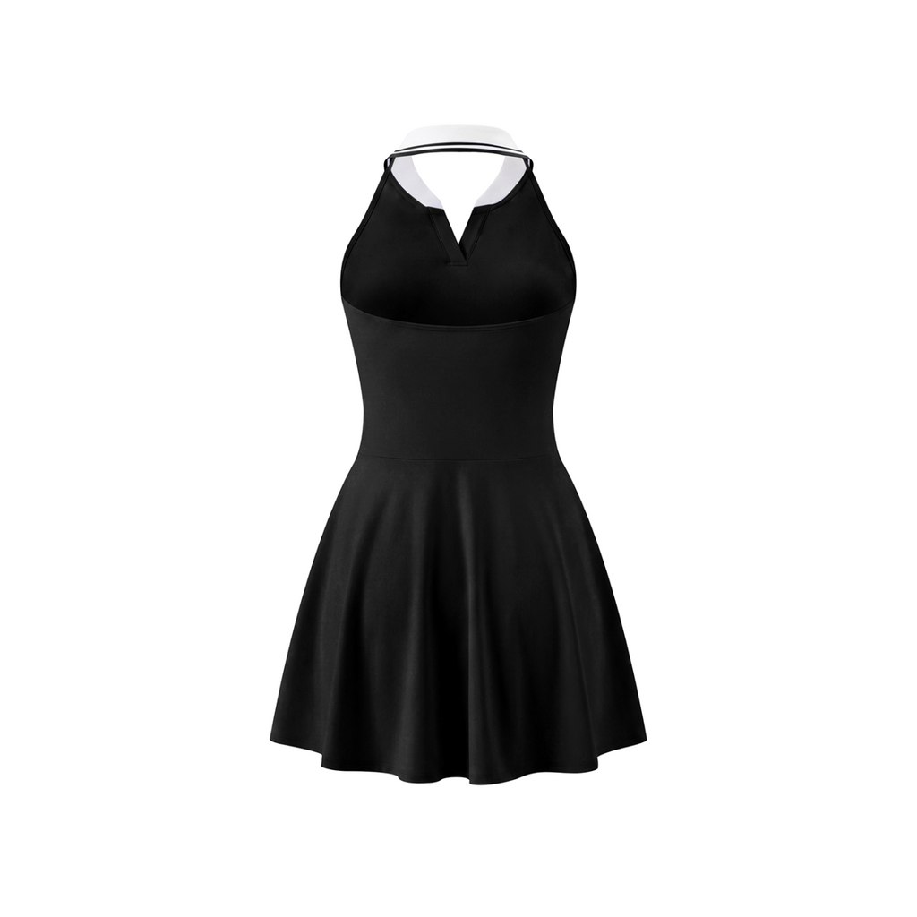 Women's Collared Halter A-Line Tennis Dress