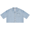 Women's Vintage Wash Boxy Cropped Shirt