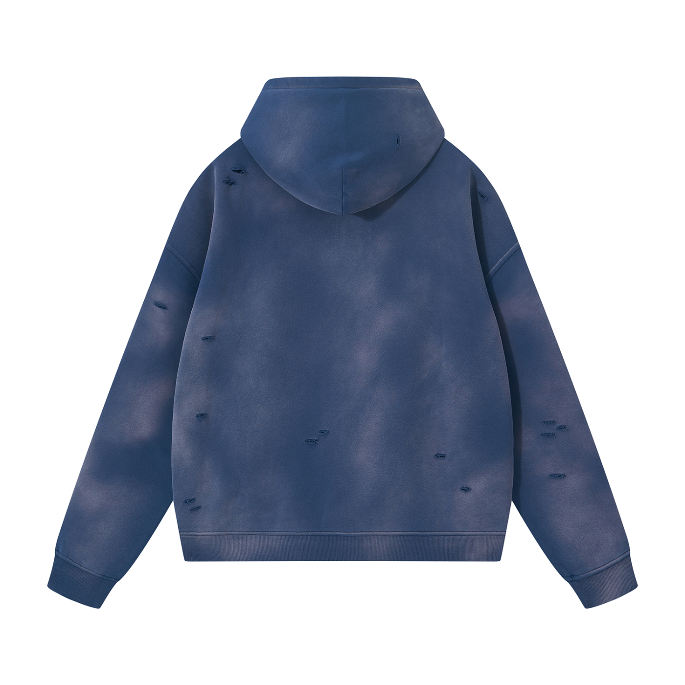 Unisex Sunfade Frayed Fleece Hoodie