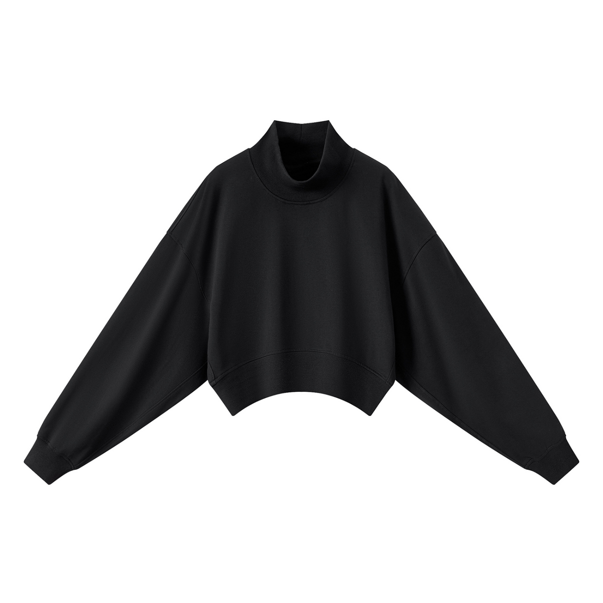 Women's Crop Mock Neck Sweatshirt