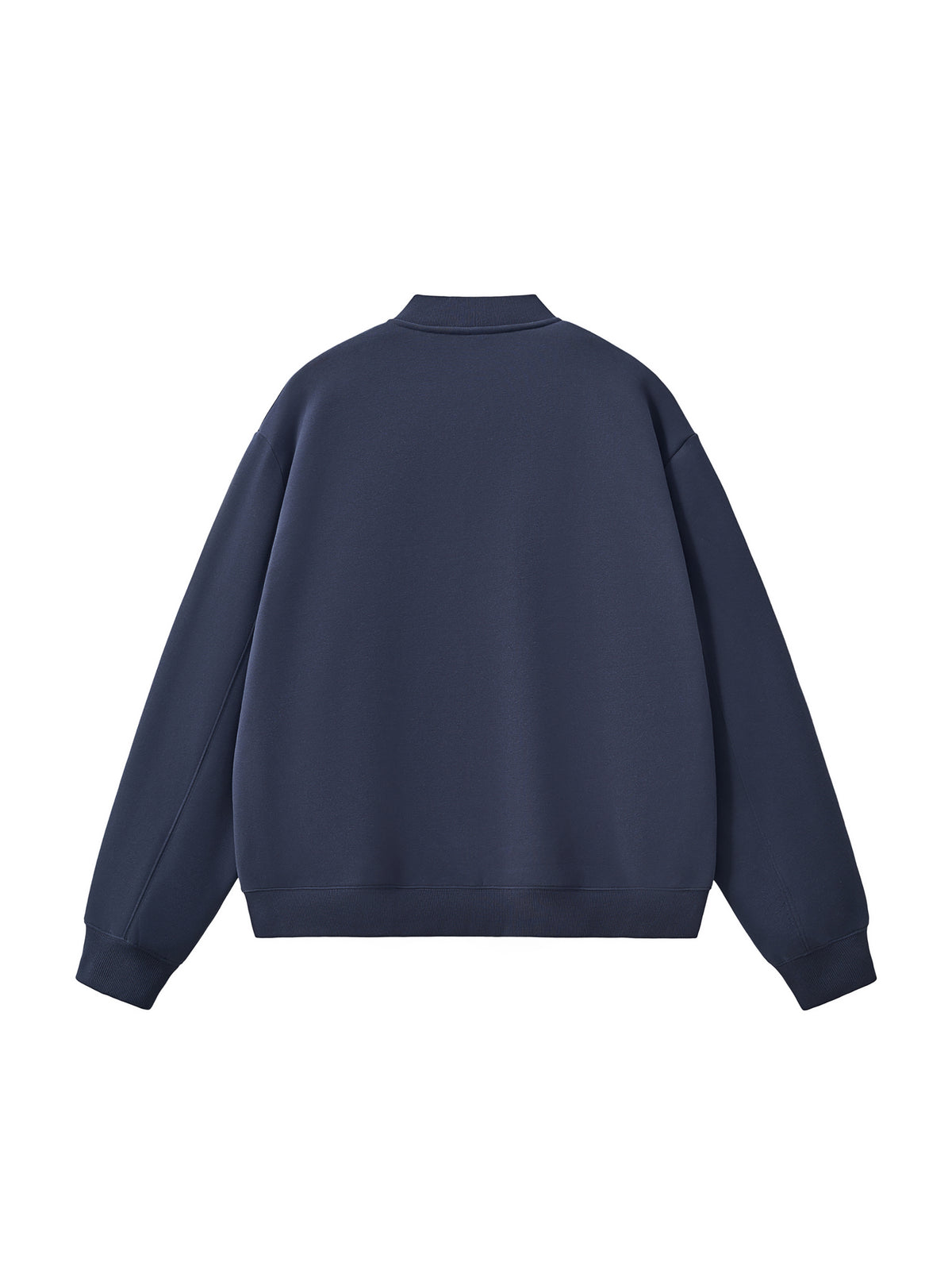 Essential Zip-Up Fleeced Varsity Jacket