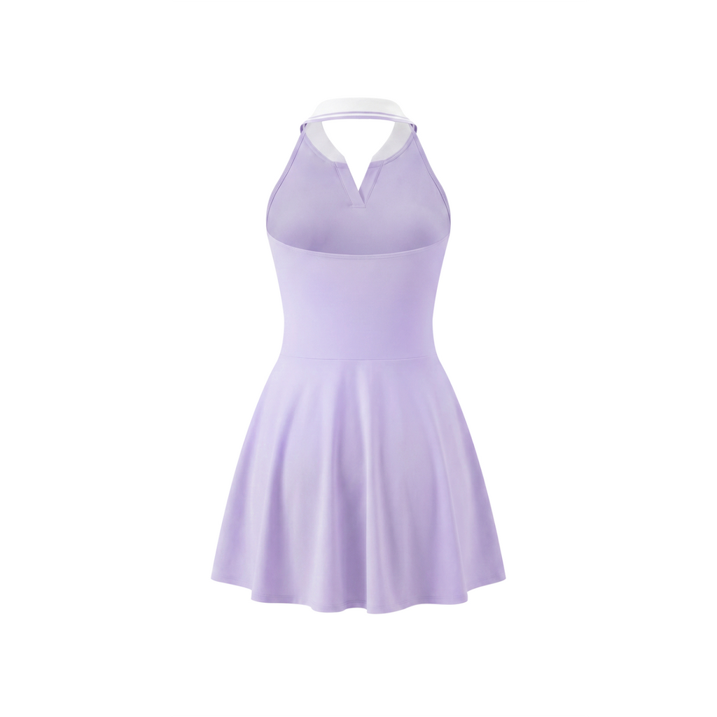 Women's Collared Halter A-Line Tennis Dress