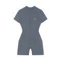 Women's Quarter-Zip Short Sleeve Romper