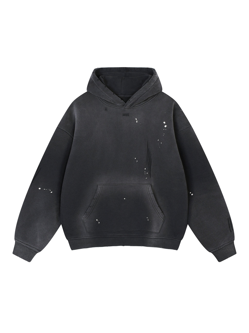 Vintage Washed Frayed Fleece Hoodie