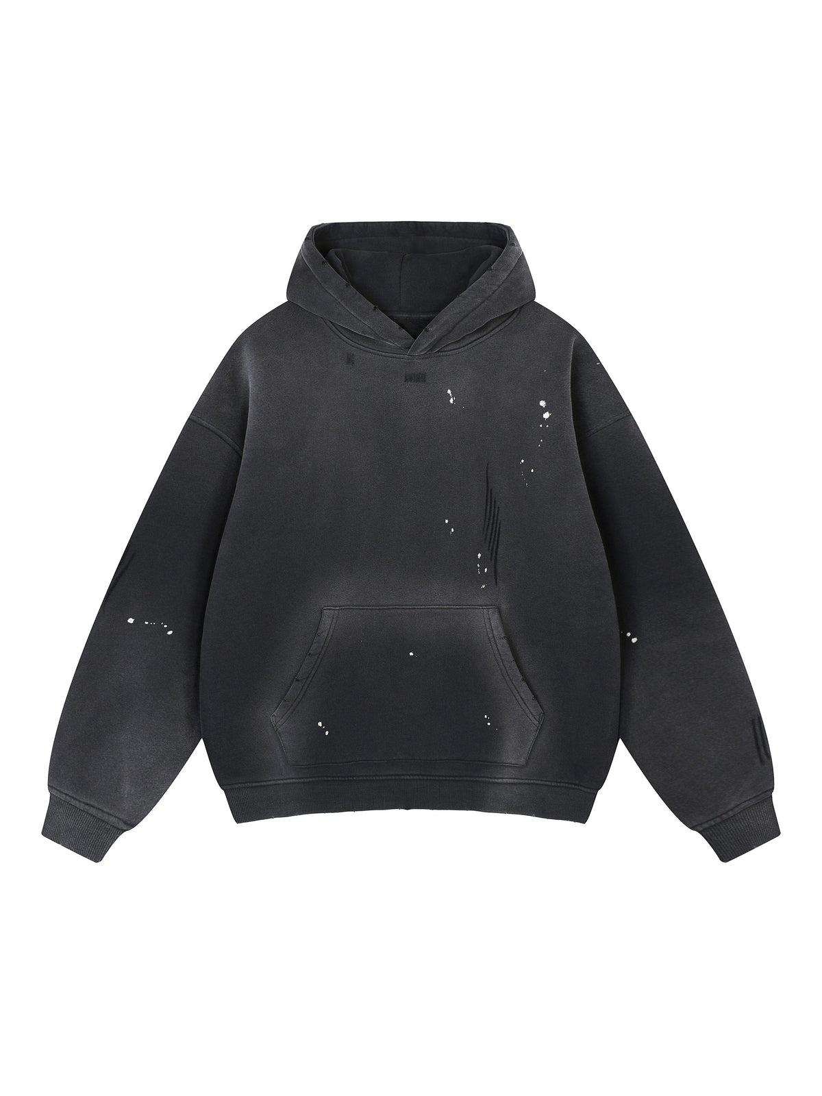 Vintage Washed Frayed Fleece Hoodie