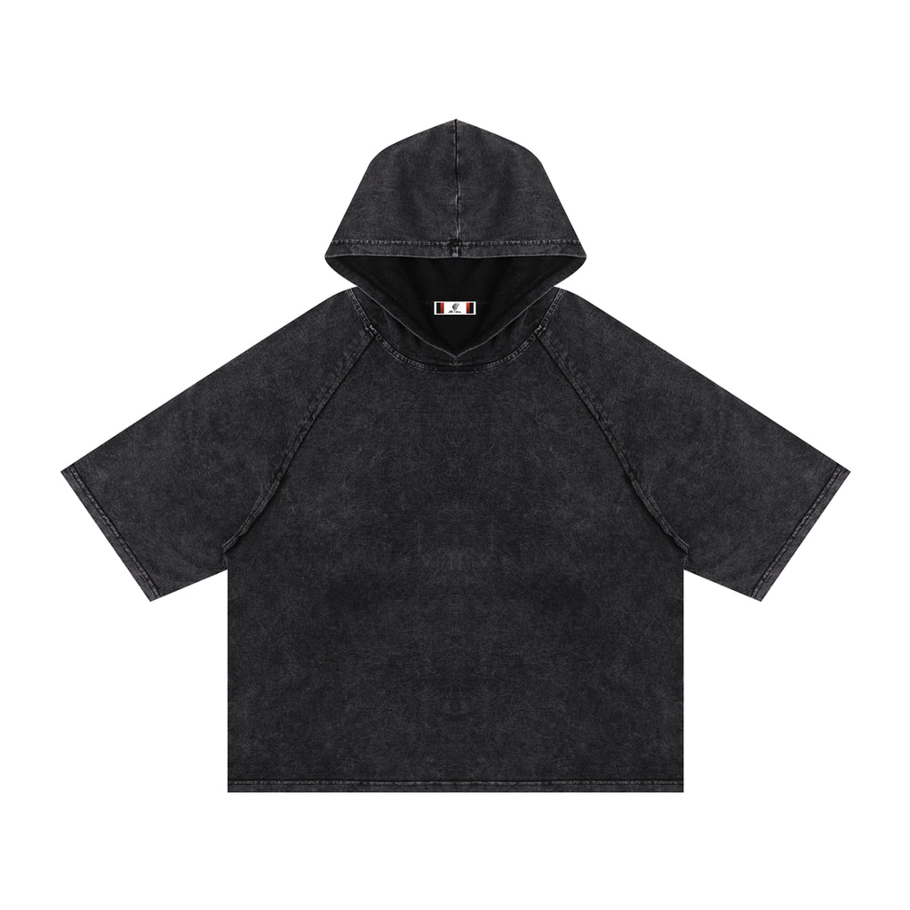 Snow Washed Hooded Boxy T-Shirt