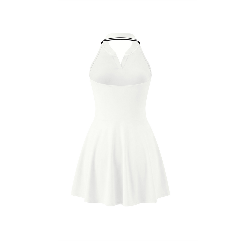 Women's Collared Halter A-Line Tennis Dress