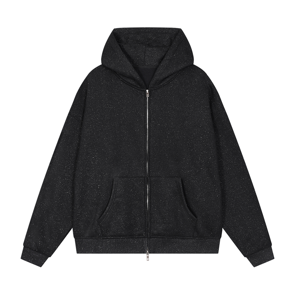 Unisex Sparkles Full Zip Boxy Hoodie