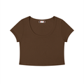 Women's Solid Color Slim Crop T-Shirt