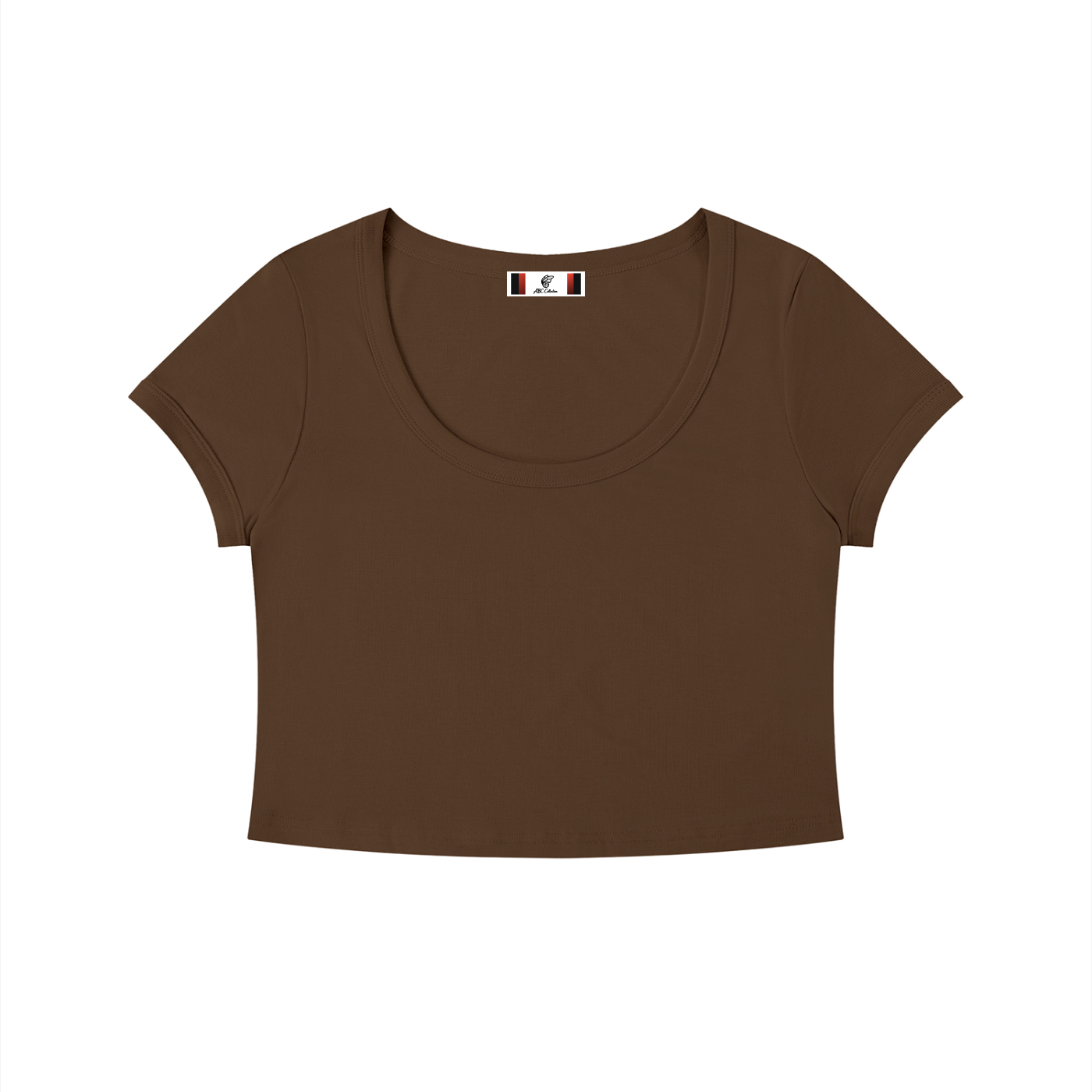Women's Solid Color Slim Crop T-Shirt