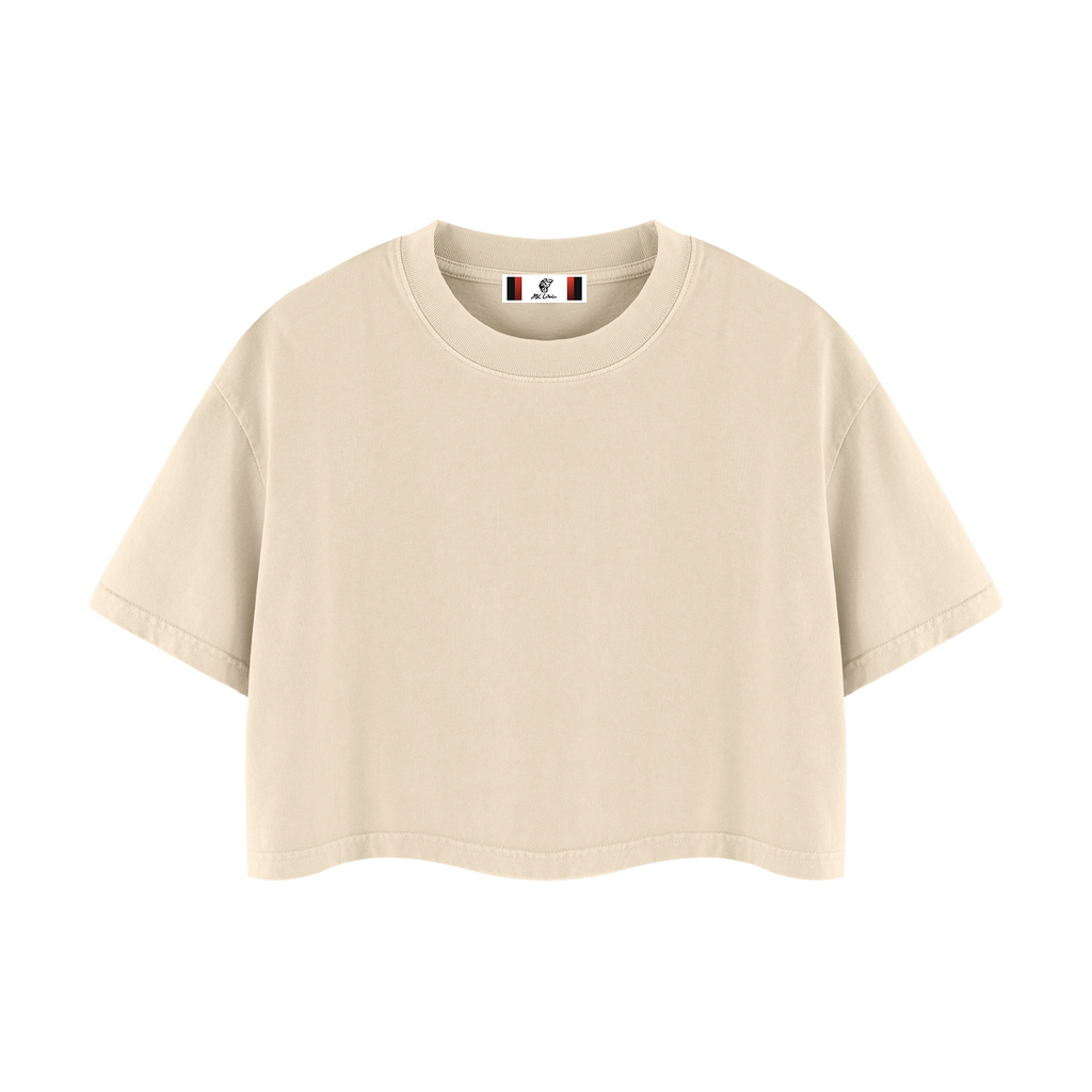 Women's Mineral Wash Cotton Crop T-Shirt