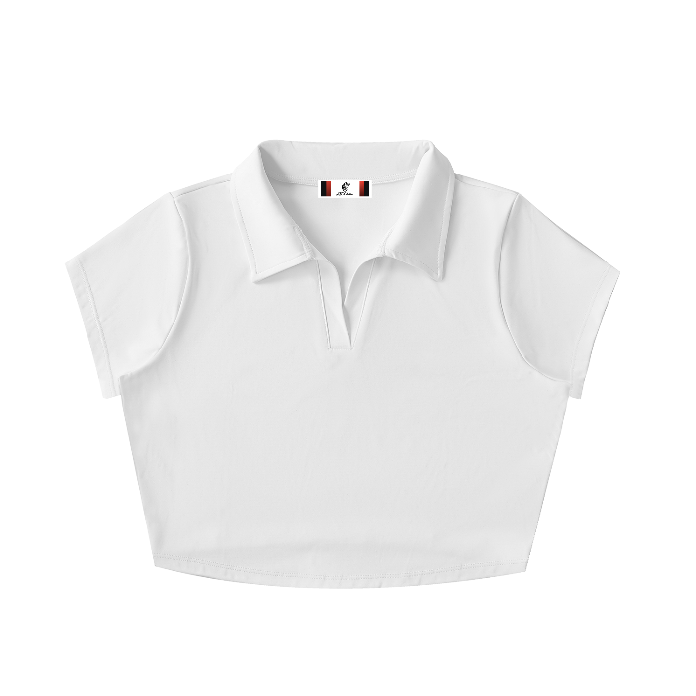 V-Neck Lapel Crop Top