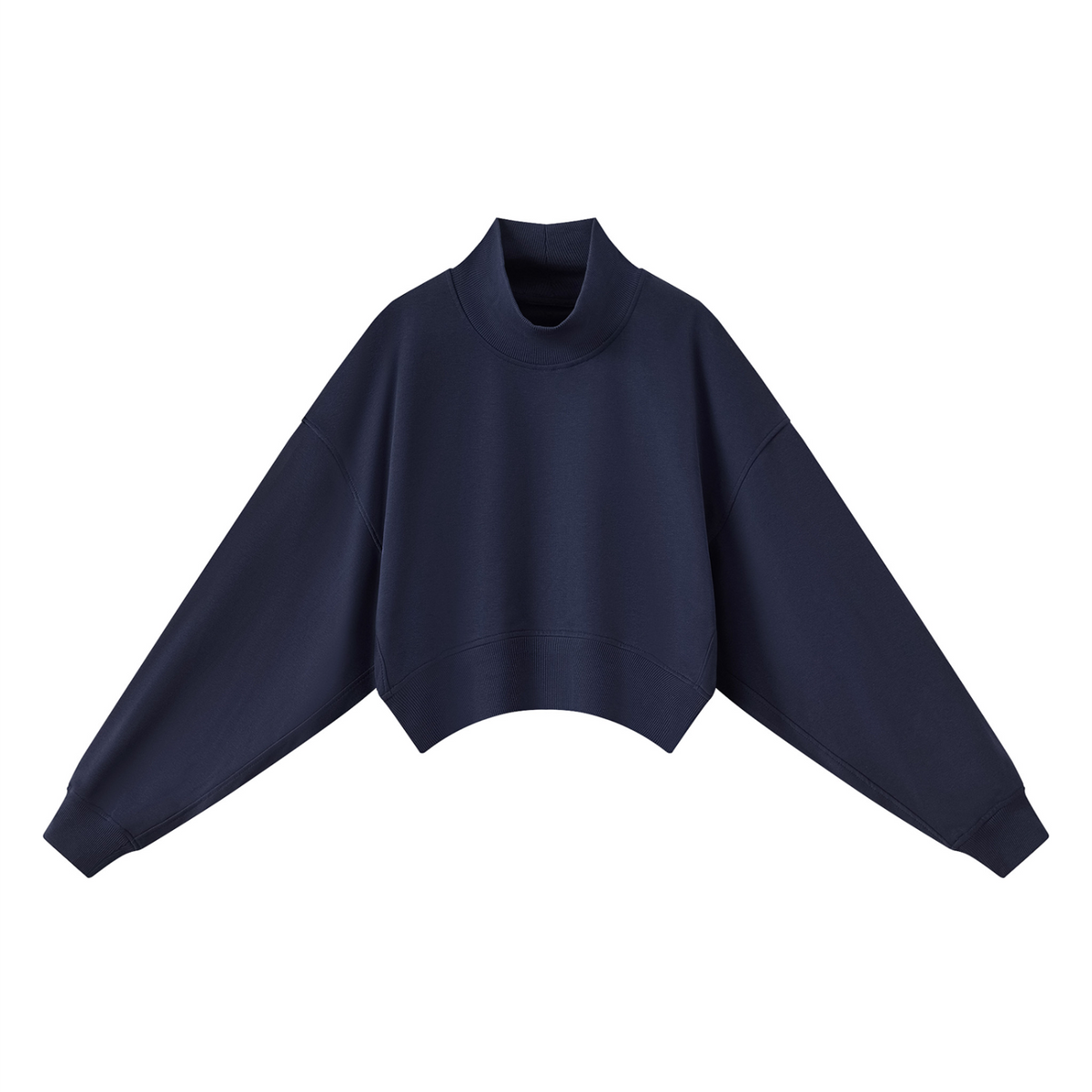 Women's Crop Mock Neck Sweatshirt