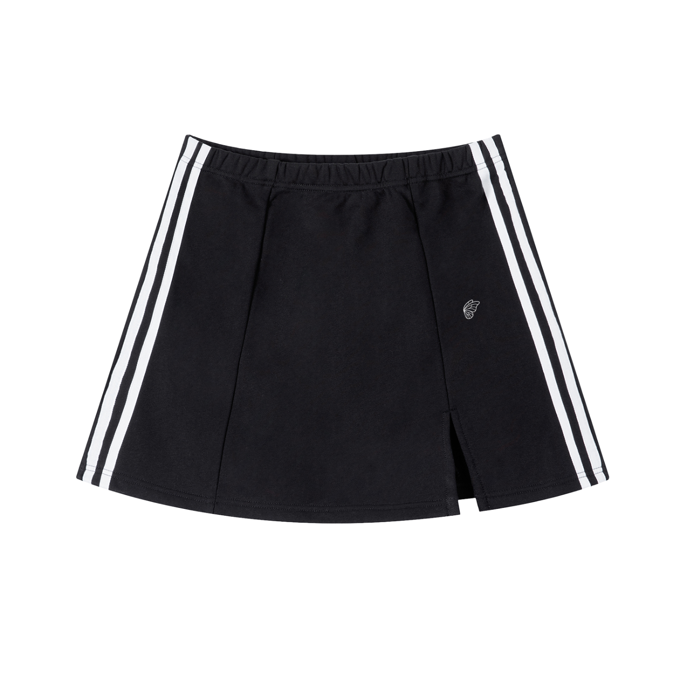 Contrast Side Stripe Slit Skirt