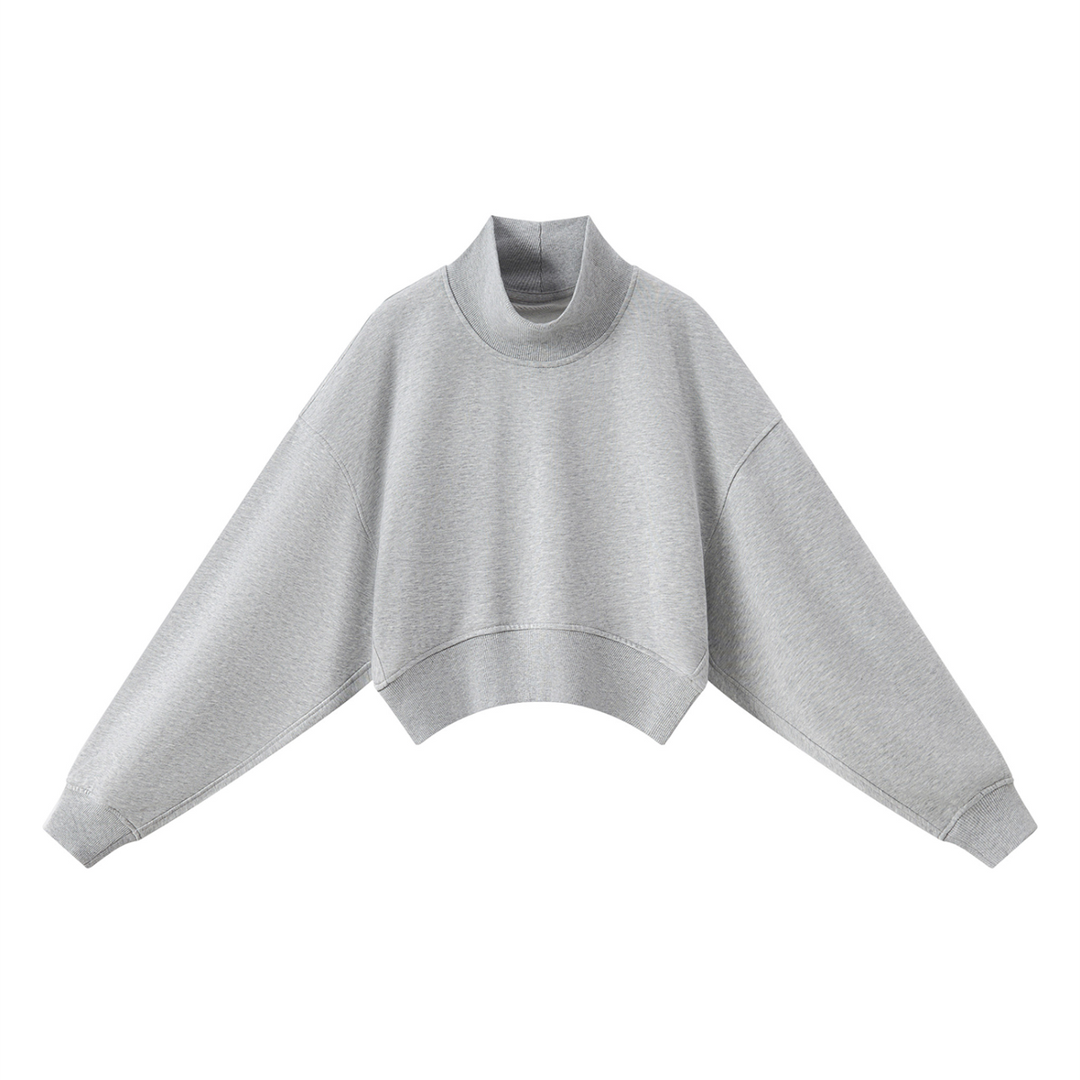 Women's Crop Mock Neck Sweatshirt