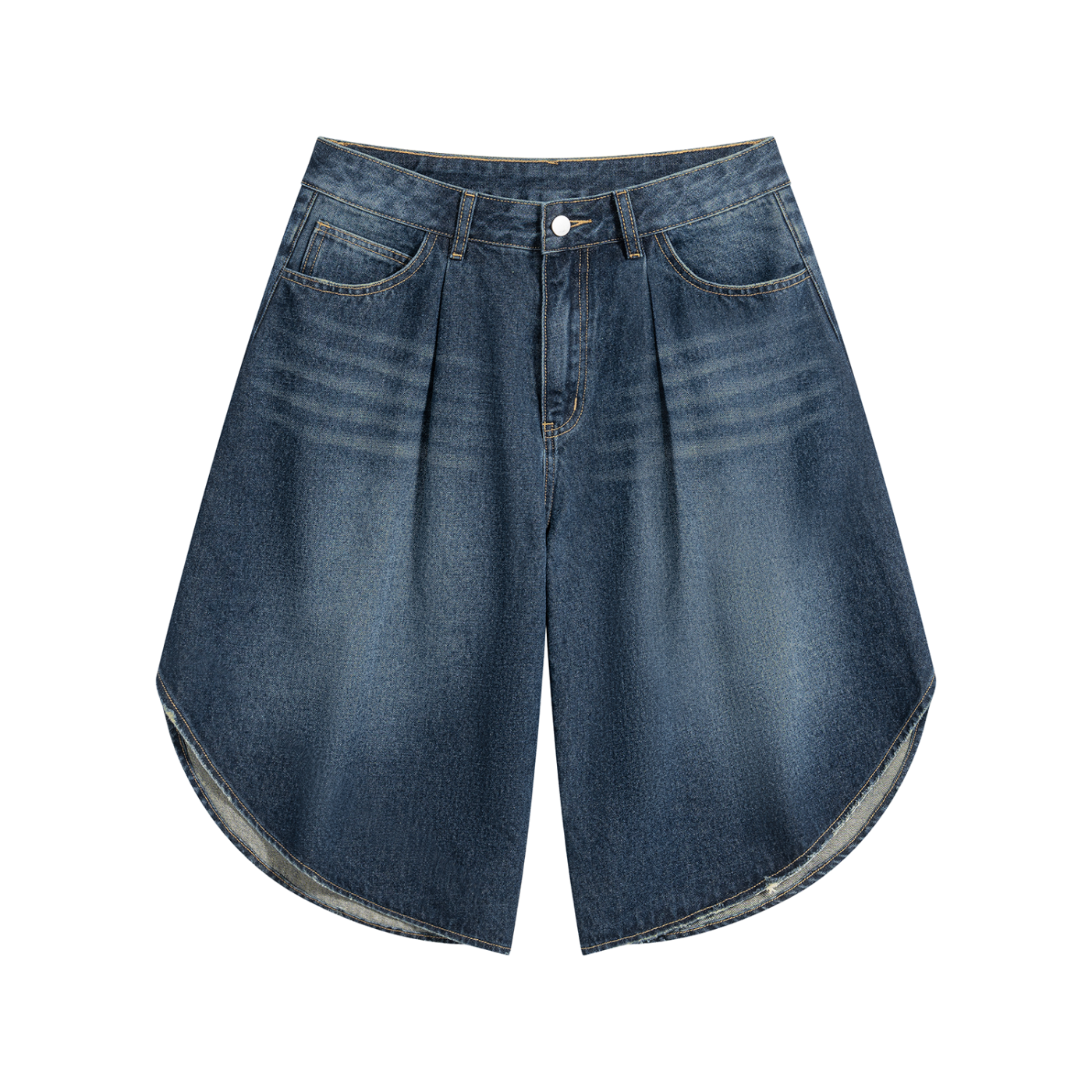 Unisex Wide Leg Denim Shorts