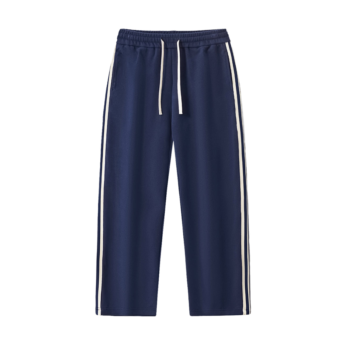 Contrast Side-Stripe Straight-Leg  Pants