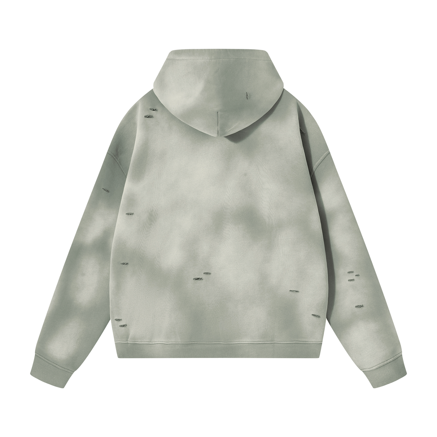 Unisex Sunfade Frayed Fleece Hoodie