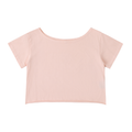 Off-Shoulder Rolled Hem Cotton T-Shirt