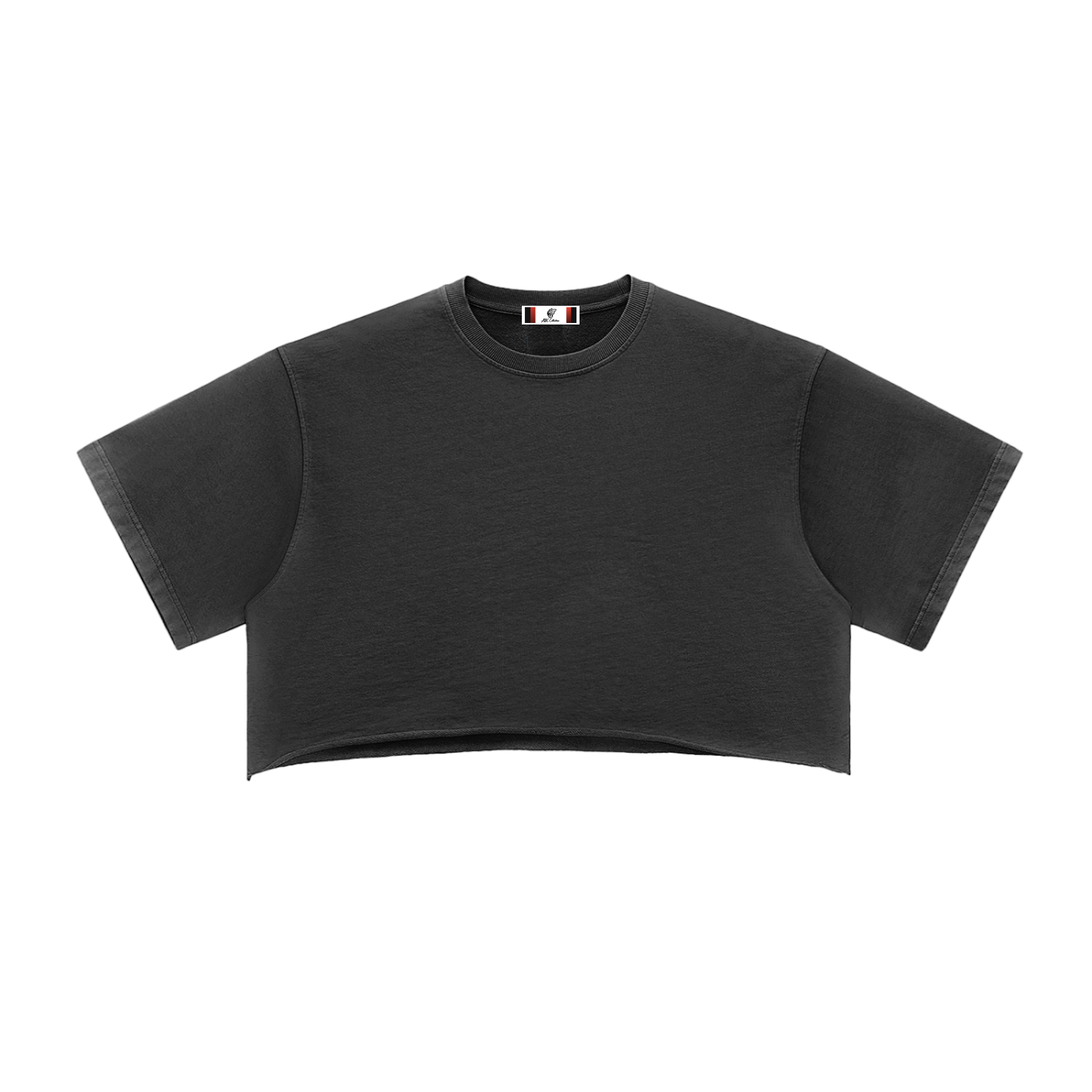 Snow Washed Raw Edge Crop Top