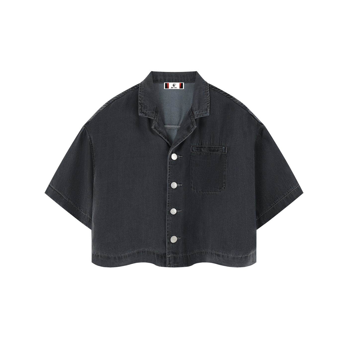 Women's Vintage Wash Boxy Cropped Shirt