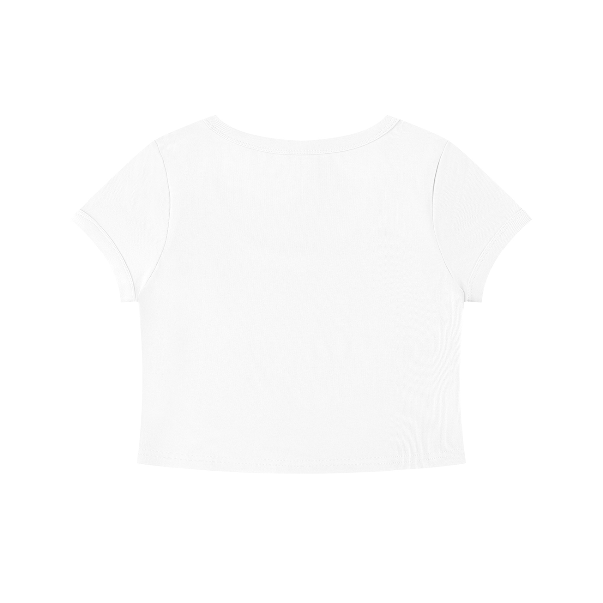 Women's Solid Color Slim Crop T-Shirt