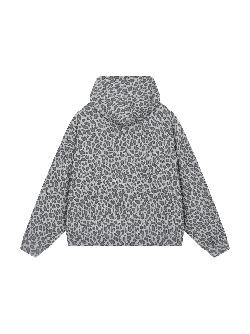 Unisex Leopard Print Waffle Full Zip Hoodie