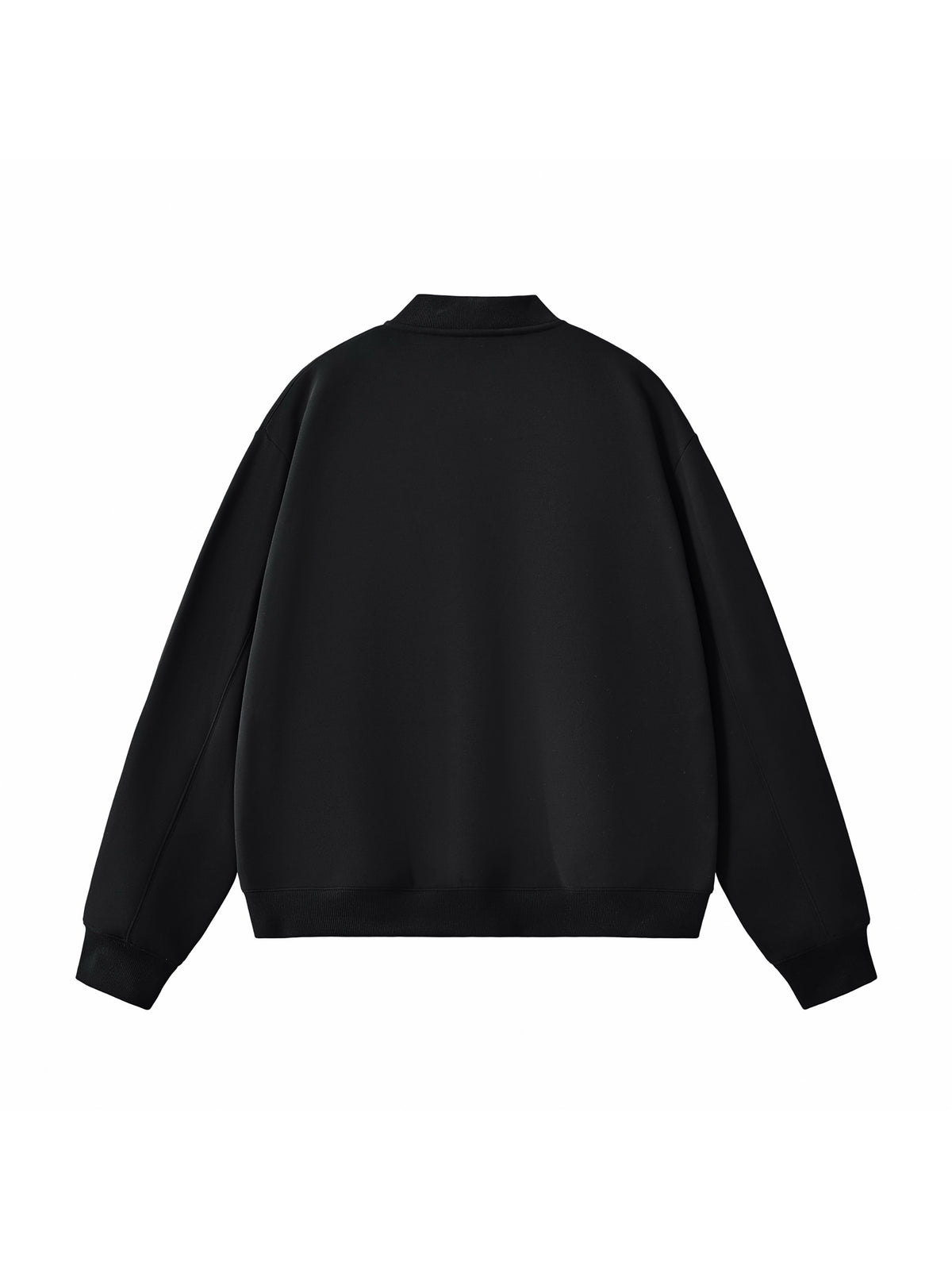 Essential Zip-Up Fleeced Varsity Jacket