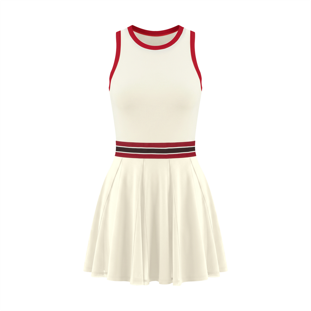 Women's Color Block A-Line Sleeveless Dress