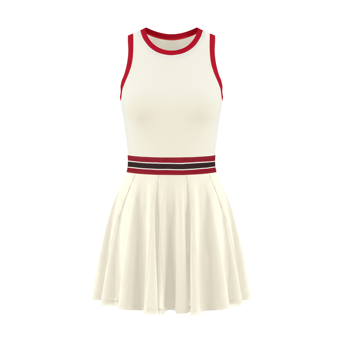 Women's Color Block A-Line Sleeveless Dress
