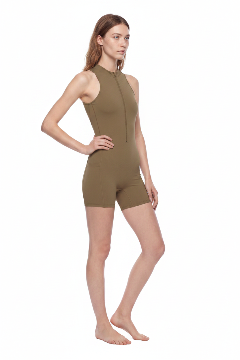 Women’s Quarter-Zip Yoga Romper