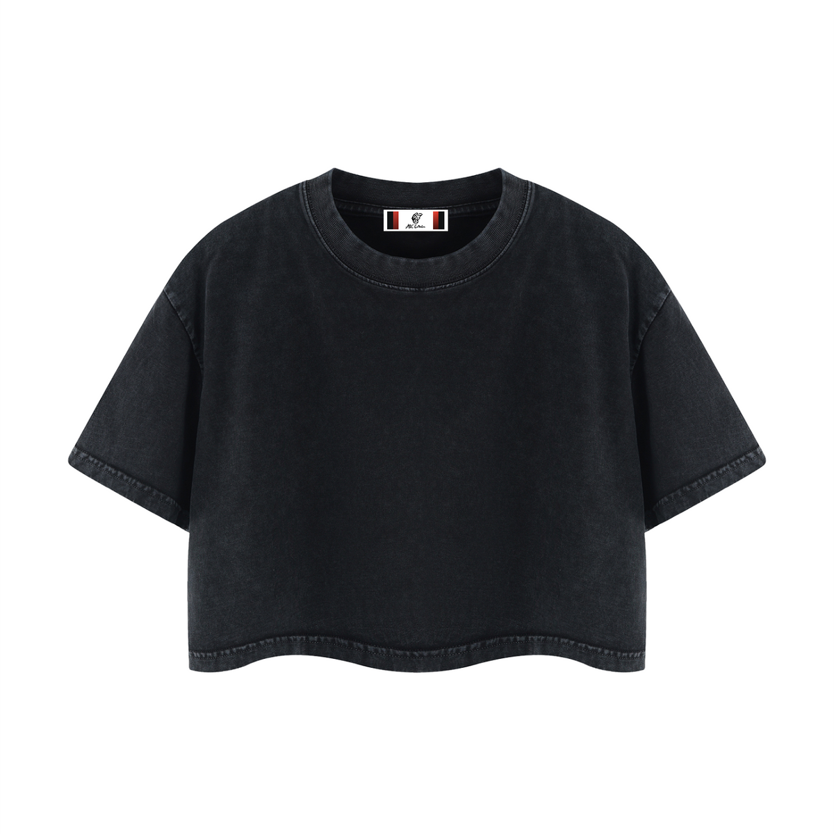 Women's Mineral Wash Cotton Crop T-Shirt