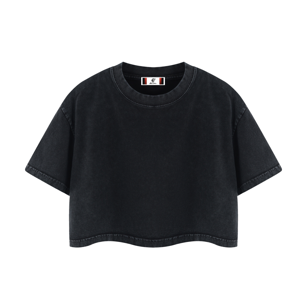 Women's Mineral Wash Cotton Crop T-Shirt
