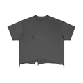 Vintage Wash Boxy Distressed Hem T-Shirt