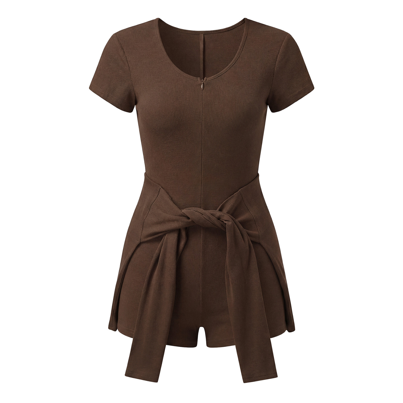 Women's Dual-Function Cape Tie-Waist Romper