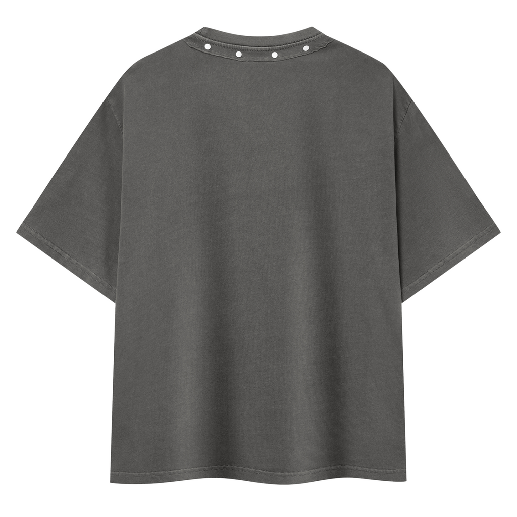 Unisex Washed Boxy Studded T-Shirt